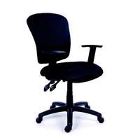 MAYAH Irodai szék, fekete szövetborítás, fekete lábkereszt, mayah "active" 11296-03 black
