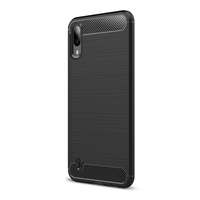 gigapack Szilikon telefonvédő (ütésállóság, légpárnás sarok, szálcsiszolt, karbon minta) fekete gp-87337