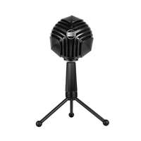 VERTUX Vertux usb mikrofon - sphere (plug & play, 360 fokos, headset port, 1,8m kábel, fekete)