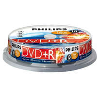 Philips Philips dvd+r 4,7gb 10x hengeres 10db/csomag (10-es címke) ph922302