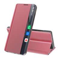 gigapack Tok álló, textil hatású (aktív flip, oldalra nyíló, asztali tartó, smart view cover) rózsaszín gp-102134