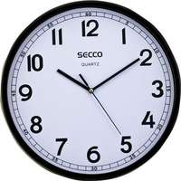 SECCO Falióra, 29,5 cm, fekete keretes, secco "sweep second" s ts9108-17