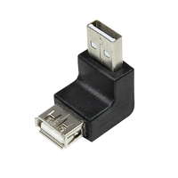 LogiLink Logilink usb 2.0 adapter, usb-a/m usb-a/f, 90 -os szög, fekete