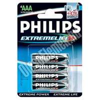 Philips Philips alkáli 1.5v aaa ceruza elem extremelife+ultra 4db (lr03e4b/10)
