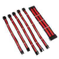 Kolink Kolink core adept braided kábel hosszabbító szett fekete-piros (5999094004764) coreadept-ek-brd