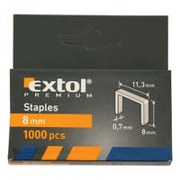 EXTOL Tűzőgépkapocs (11,3x0,52x0,7); 8mm, 1000db