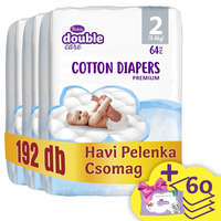 Violeta Violeta Double Care Cotton nadrágpelenka 2, 3-6 kg, (+ 60 db ajándék törlőkendő), HAVI PELENKACSOMAG 192 db