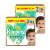 Pampers INGYENES SZÁLLÍTÁS - Pampers Harmonie pelenka 3, 6-10 kg, HAVI PELENKACSOMAG 372 db