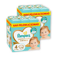 Pampers INGYENES SZÁLLÍTÁS - Pampers Premium Care pelenka 4, 9-14 kg, HAVI PELENKACSOMAG 1+1, 348 db