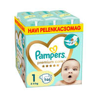 Pampers Pampers Premium Care pelenka, Újszülött 1, 2-5 kg, HAVI PELENKACSOMAG 1+1 144 db