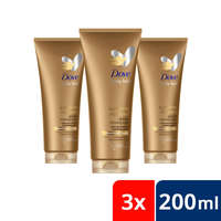 Dove Dove DermaSpa Summer Revived önbarnító testápoló normál-sötét bőrre (3x200 ml) + ajándék hajpánt
