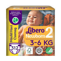 Libero INGYENES SZÁLLÍTÁS - Libero Newborn 2 pelenka, 3-6 kg, MÁSFÉL HAVI PELENKACSOMAG 312 db