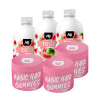 Magic Hair 3 havi Magic Hair Gummies gumivitamin kúra + 3 db Magic Body Beauty liquid kollagénital dinnyés csomag