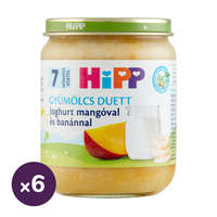 Hipp Hipp BIO joghurt mangóval és banánnal, 7 hó+ (6x160 g)