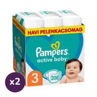 Pampers INGYENES SZÁLLÍTÁS - Pampers Active Baby pelenka, Midi 3, 6-10 kg, 1+1, 416 db