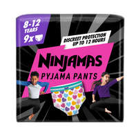 Pampers Pampers Ninjamas Pyjama Pants éjszakai bugyipelenka szívecskés 8-12, 27-43 kg, 9 db