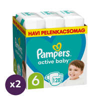 Pampers INGYENES SZÁLLÍTÁS - Pampers Active Baby pelenka, Junior 6, 13-18 kg, 1+1, 256 db
