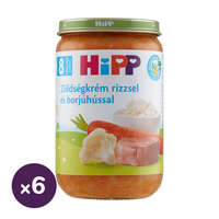 Hipp Hipp BIO zöldségkrém rizzsel és borjúhússal, 8 hó+ (6x220 g)