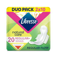 Libresse Libresse Regular+ Natural Care szárnyas egészségügyi betét (2x10 db)