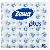 Zewa Zewa Plus 1 rétegű szalvéta, kék mintás (50 db)