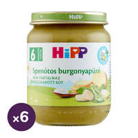 Hipp Hipp BIO spenótos burgonyapüré, 6 hó+ (6x125 g)