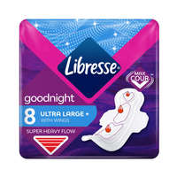 Libresse Libresse Ultra Large+ Goodnight szárnyas éjszakai egészségügyi betét (8 db)