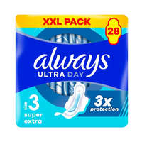 Always Always Ultra Super Extra egészségügyi szárnyas betét, 3-as méret (28 db)