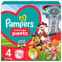 Pampers Pampers Active Baby Pants Mancs Őrjárat bugyipelenka 4, 9-15 kg, 72 db
