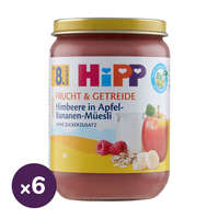 Hipp Hipp BIO Alma-banán-málna müzlis joghurttal, 8 hó+ (6x190 g)