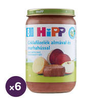 Hipp Hipp BIO céklafőzelék almával és marhahússal, 8 hó+ (6x220 g)