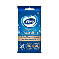 Zewa Zewa Fresh To Go Classic frissítő nedves kéz- és arctörlő kendő (10 db)
