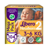 Libero Libero Newborn 2 pelenka, 3-6 kg, 104 db