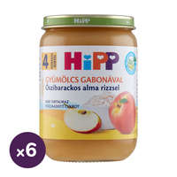 Hipp Hipp BIO őszibarackos alma rizzsel, 4 hó+ (6x190 g)