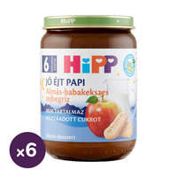 Hipp Hipp BIO jó éjt papi almás-babakekszes tejbegríz, 6 hó+ (6x190 g)