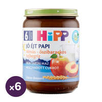 Hipp Hipp BIO jó éjt papi almás-őszibarackos tejbegríz, 6 hó+ (6x190 g)