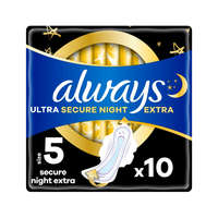 Always Always Ultra Secure Night Extra egészségügyi betét (10 db)