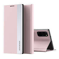 Wooze Apple Wooze Silver Line iPhone 16 Plus oldalra nyíló tok, stand, rózsaszín