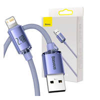 Baseus Baseus Crystal Shine USB - Lightning kábel, 2,4A, 1.2m, lila