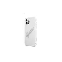 Guess Guess PU Vintage Script Silver Logo Apple iPhone 12 Pro Max hátlap tok, átlátszó