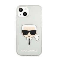 Karl Lagerfeld Karl Lagerfeld Head Full Glitter szilikon hátlap tok Apple iPhone 13 mini, ezüst