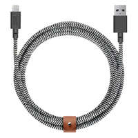 Native Union Native Union Belt XL USB / Lightning töltő- és adatkábel, 3m, zebra