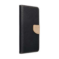 Utángyártott Fancy Samsung Galaxy S22+ flip tok, fekete-arany