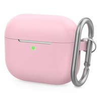 Phoner Phoner Simple Apple Airpods 3 szilikon tok akasztóval, rózsaszín