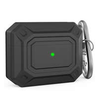 Phoner Phoner Rock Apple Airpods Pro szilikon tok akasztóval, fekete