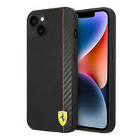 Ferrari Ferrari Carbon Apple iPhone 14 Plus karbon hátlap tok, fekete