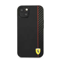 Ferrari Ferrari On Track Apple iPhone 13 mini karbon hátlap tok, fekete