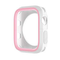 Phoner Phoner Twin Apple Watch szilikon tok, 41mm, fehér/rózsazsín