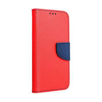 Utángyártott Fancy Apple iPhone 15 Plus flip tok, piros/kék
