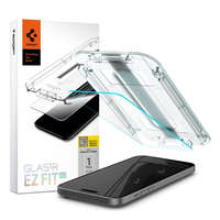 Spigen Spigen Glas.tR EZ Fit HD Apple iPhone 15 / iPhone 16 Tempered kijelzővédő fólia felhelyező kerettel