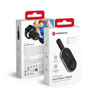 Utángyártott Forcell F-energy Mini Apple watch kompatibilis vezeték nélküli töltő / power bank, fekete (1A 2,5W/1200mAh)